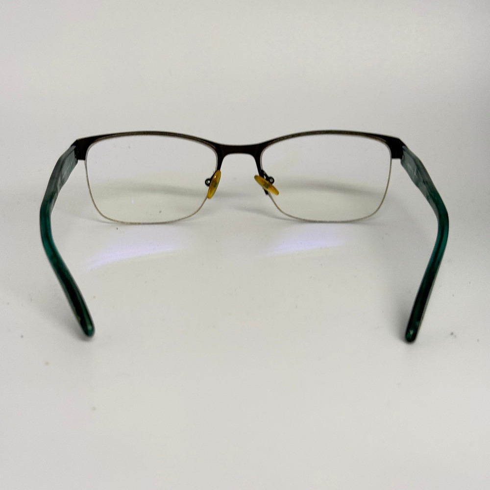 Morel Koali 7494K Women Eyeglasses Brown Teal Half Rim Frame 53-17-135 France - Picture 3 of 7